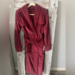 NWT House of Harlow 1970 REVOLVE Burgundy Corduroy Jacket XS